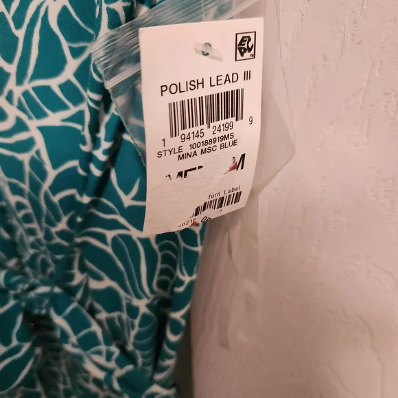 INC INTERNATIONAL Teal Shirtdress Medium - Picture 3 of 7